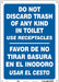 Safety Sign 14 in x 10 in Polyethylene