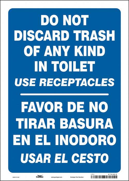 Safety Sign 14 in x 10 in Vinyl