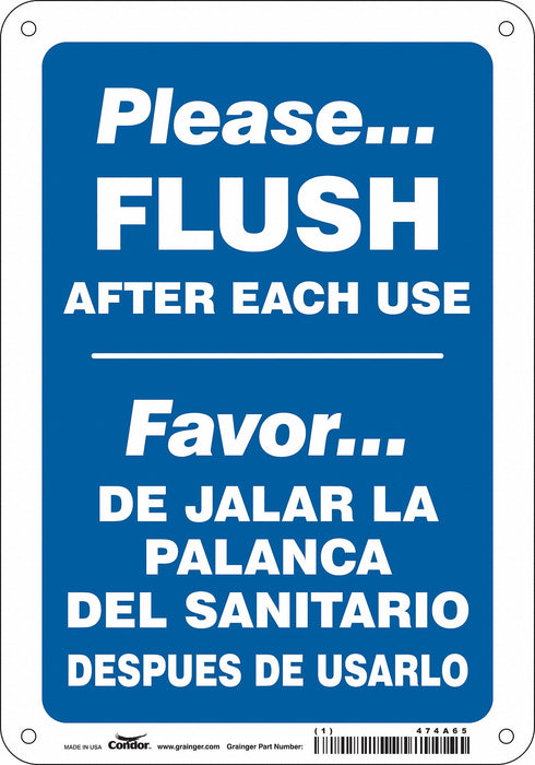 Safety Sign 10 in x 7 in Aluminum