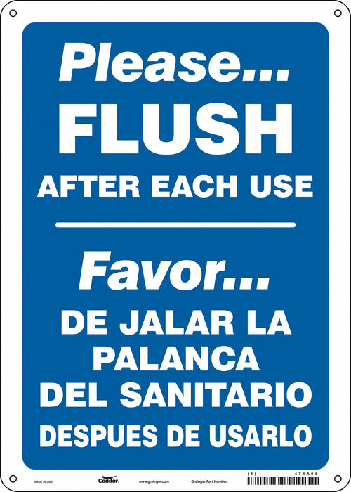 Safety Sign 14 in x 10 in Polyethylene