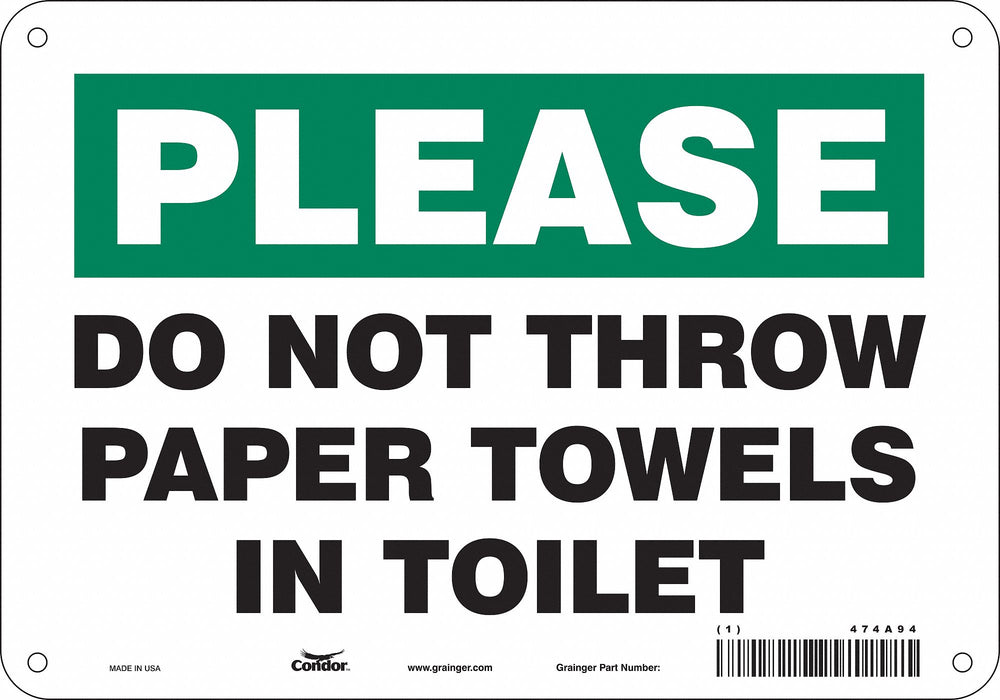 Safety Sign 7 in x 10 in Aluminum