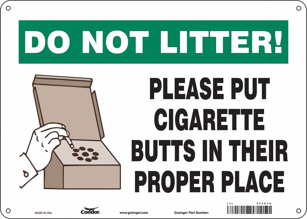 K1148 Safety Sign 10 inx14 in Polyethylene