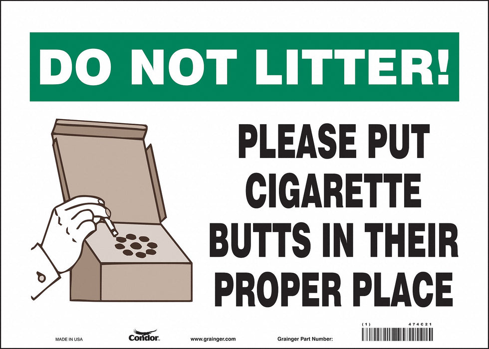 K1148 Safety Sign 10 inx14 in Vinyl