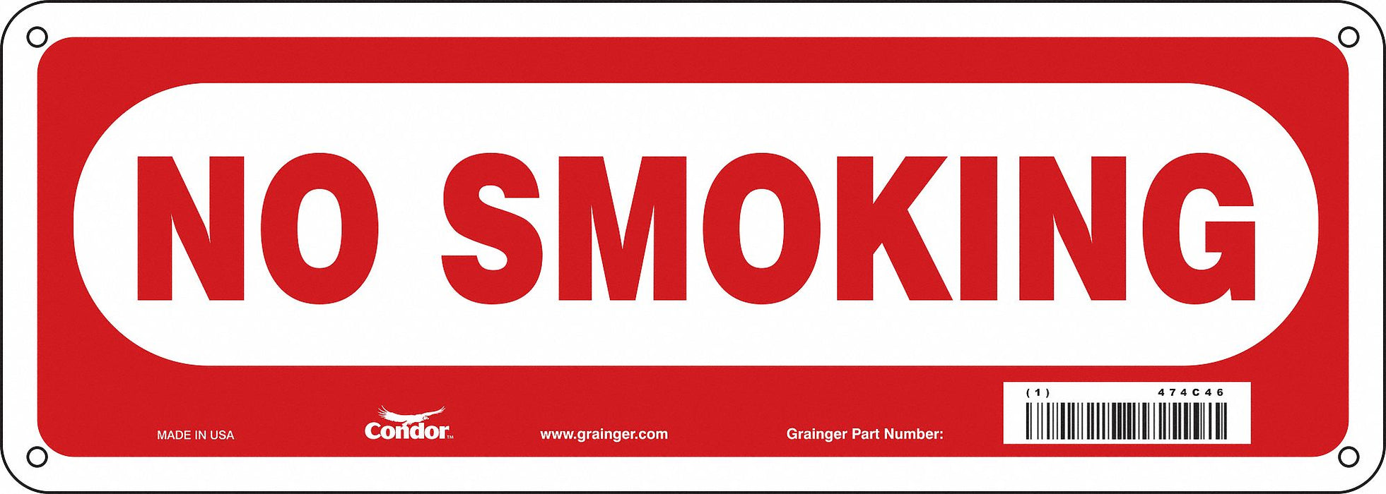 Safety Sign 5 in x 14 in Polyethylene