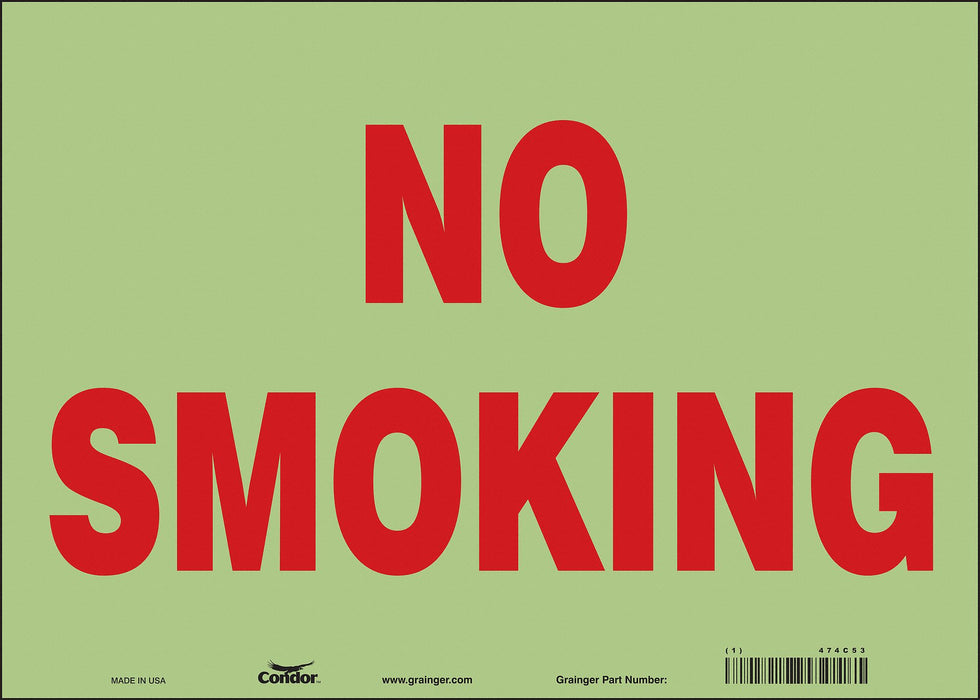 Safety Sign 10 in x 14 in Glow Vinyl