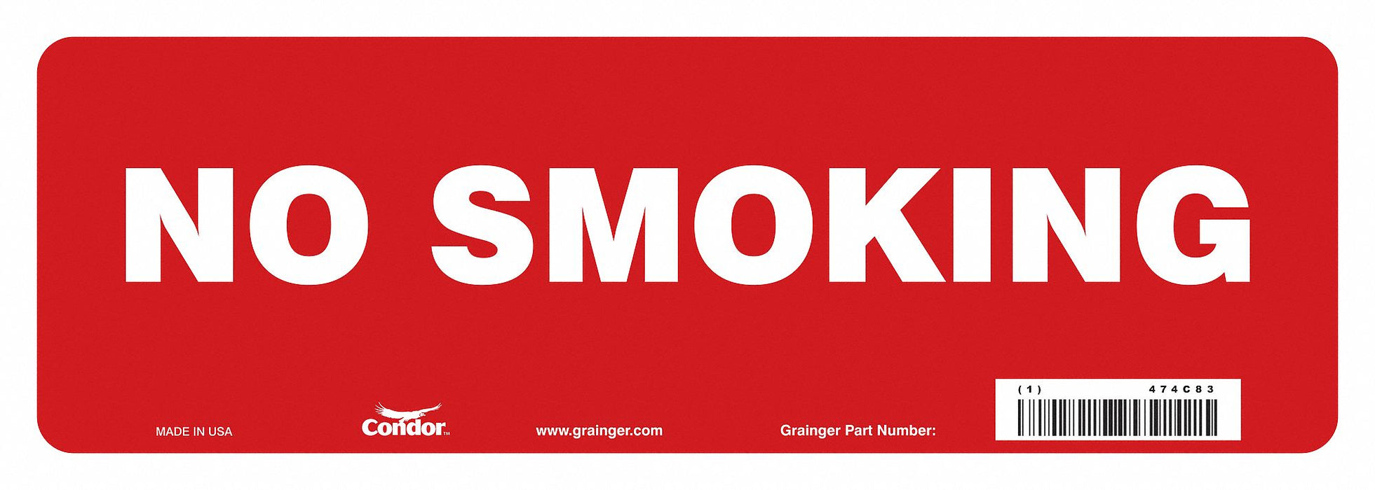 Safety Sign 5 in x 14 in Vinyl