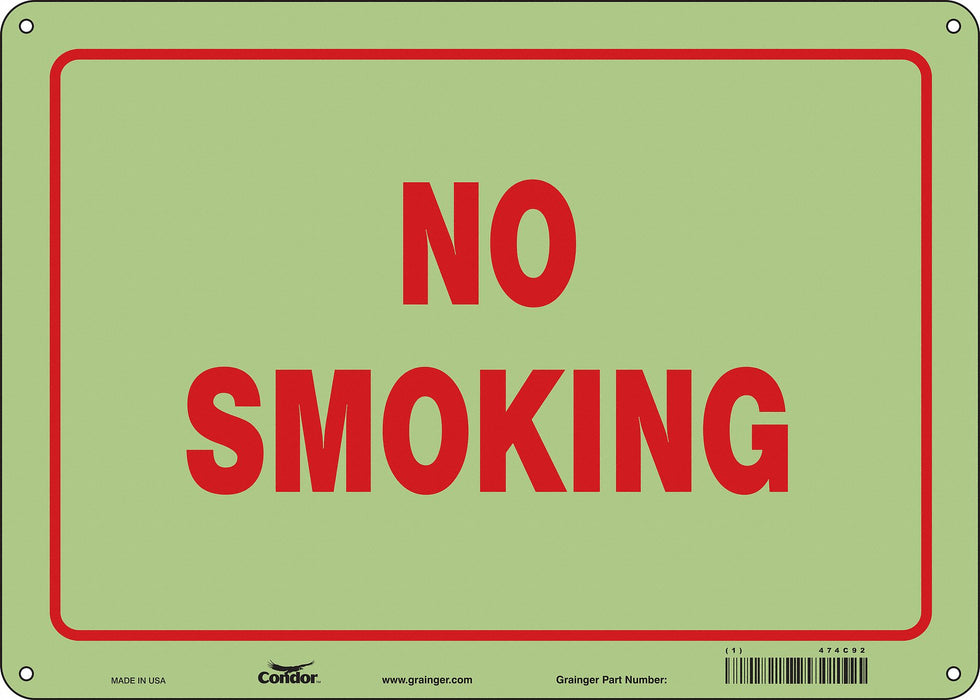Safety Sign 10 in x 14 in Glow Vinyl
