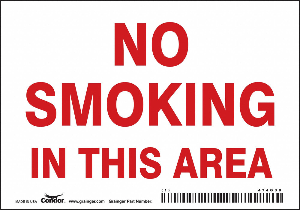 J7016 Safety Sign 3.5in x 5in Vinyl