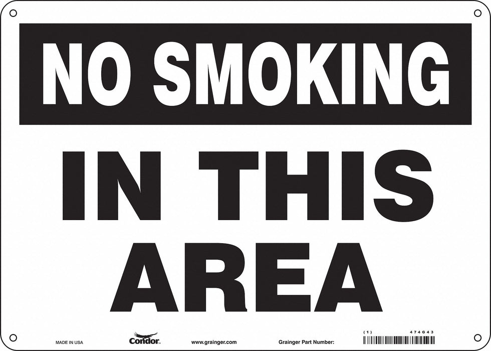 Safety Sign 10 in x 14 in Aluminum