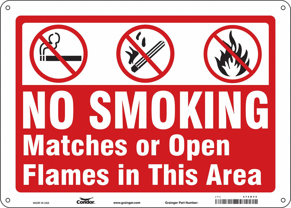 Safety Sign 10 in x 14 in Polyethylene