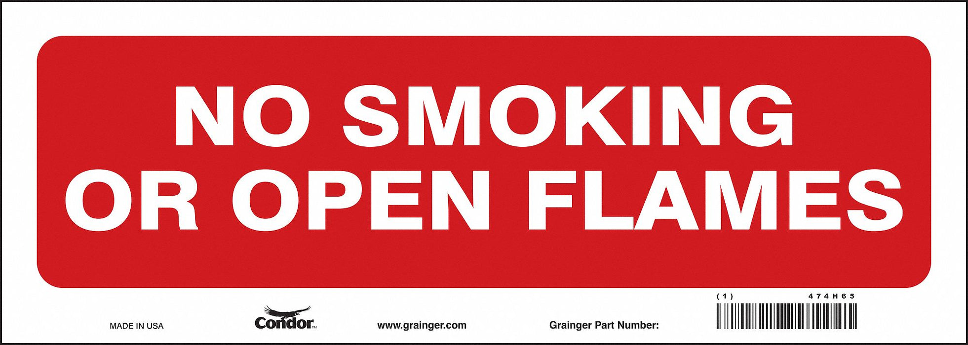 Safety Sign 5 in x 14 in Vinyl