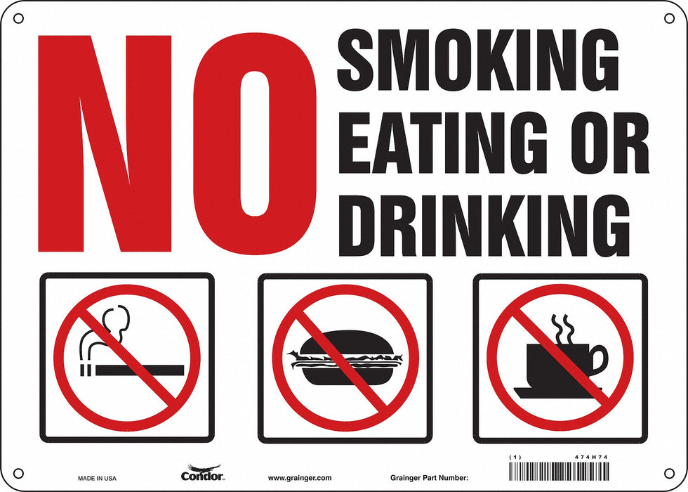 Safety Sign 10 inx14 in Aluminum