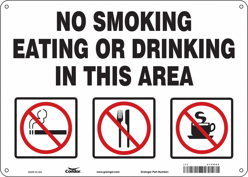 Safety Sign 10 inx14 in Aluminum
