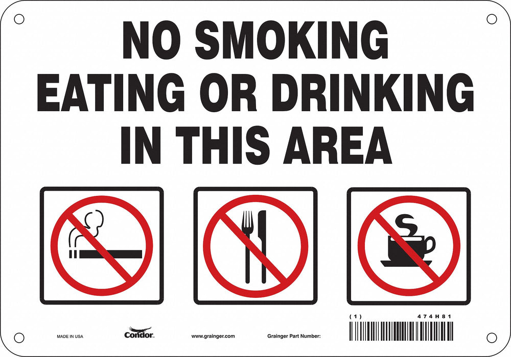Safety Sign 7 inx10 in Polyethylene
