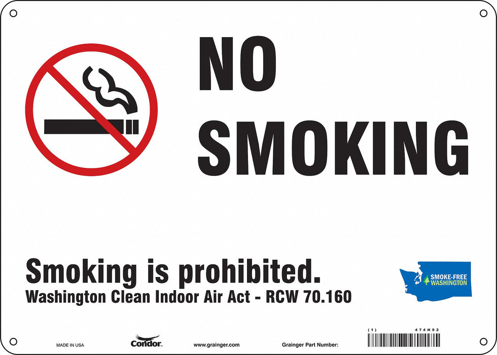 Safety Sign 10 in x 14 in Aluminum