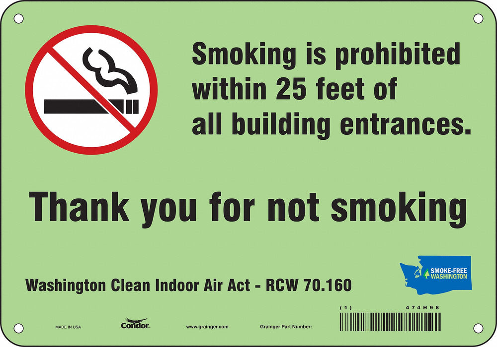 Safety Sign 7 in x 10 in Aluminum