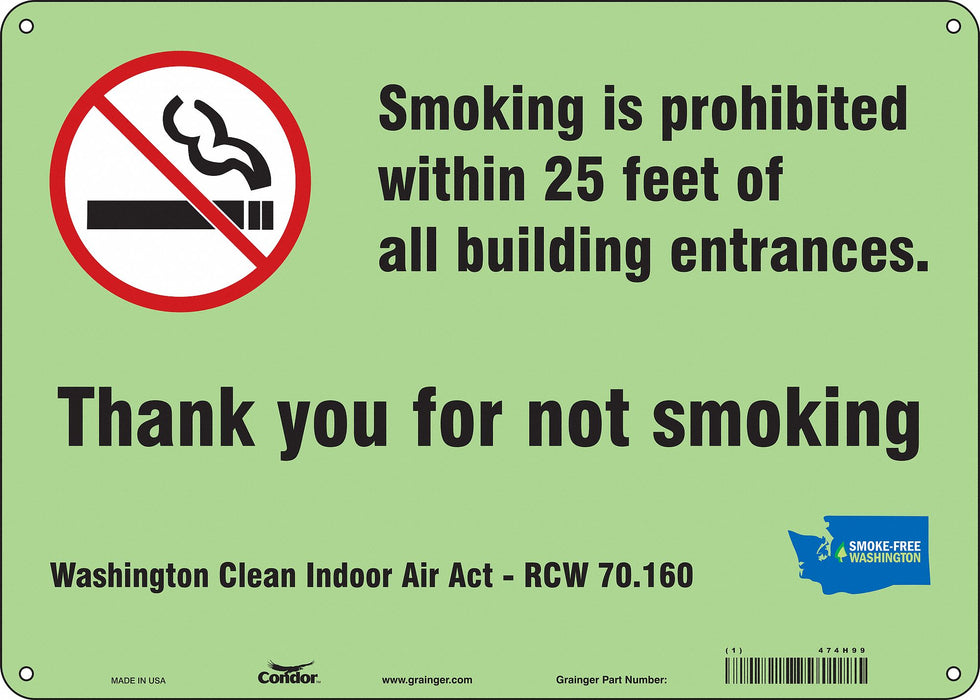 Safety Sign 10 inx14 in Aluminum