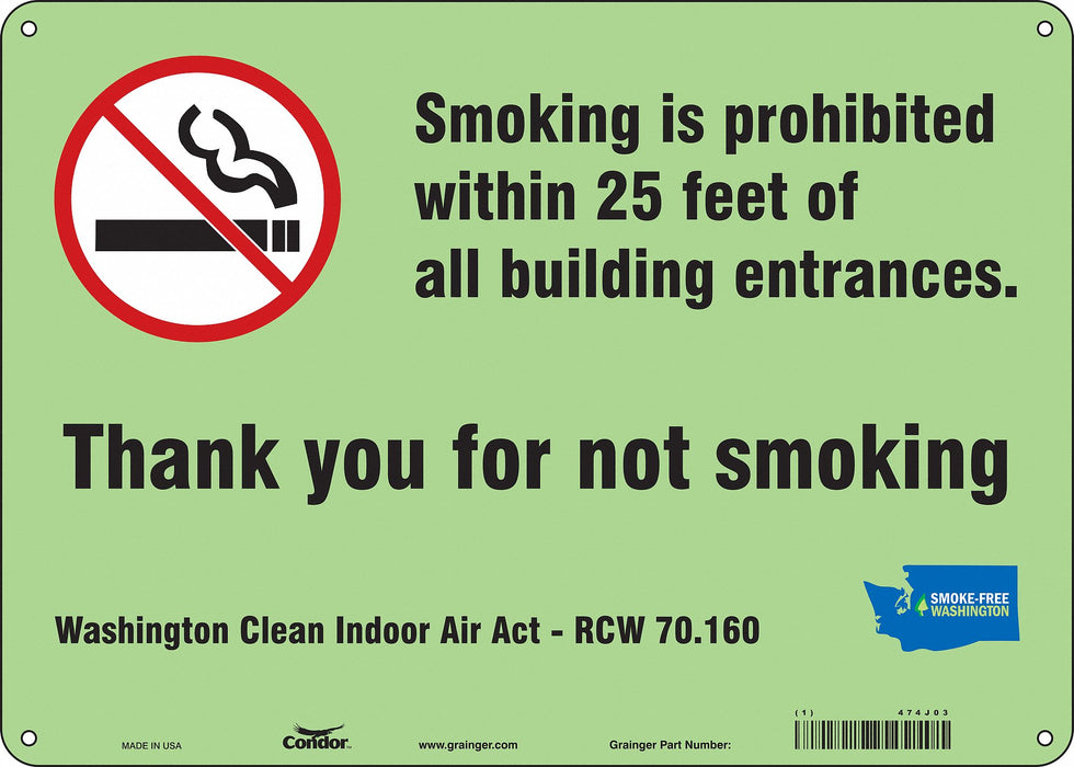 Safety Sign 10 in x 14 in Polyethylene