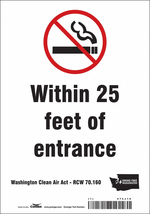 Safety Sign 10 inx7 in Vinyl