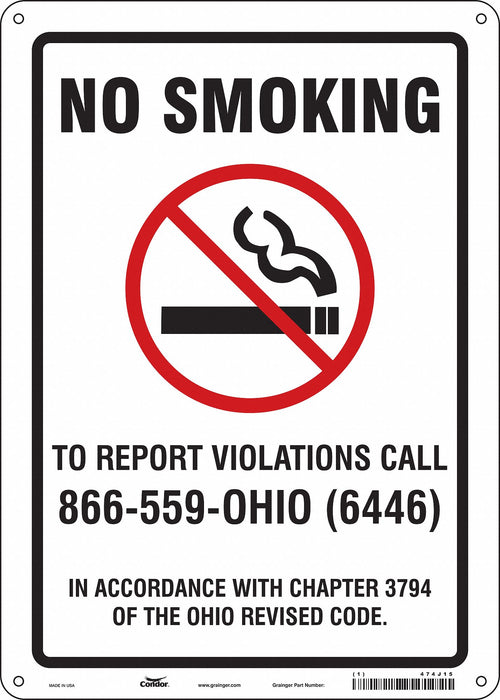 Safety Sign 14 in x 10 in Polyethylene