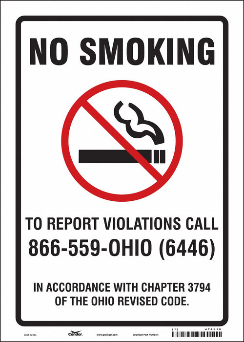 Safety Sign 14 in x 10 in Vinyl