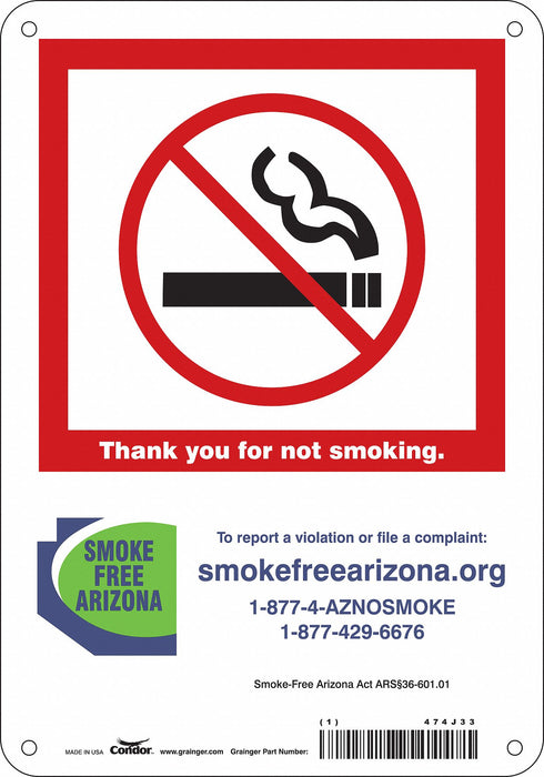 Safety Sign 10 in x 7 in Aluminum