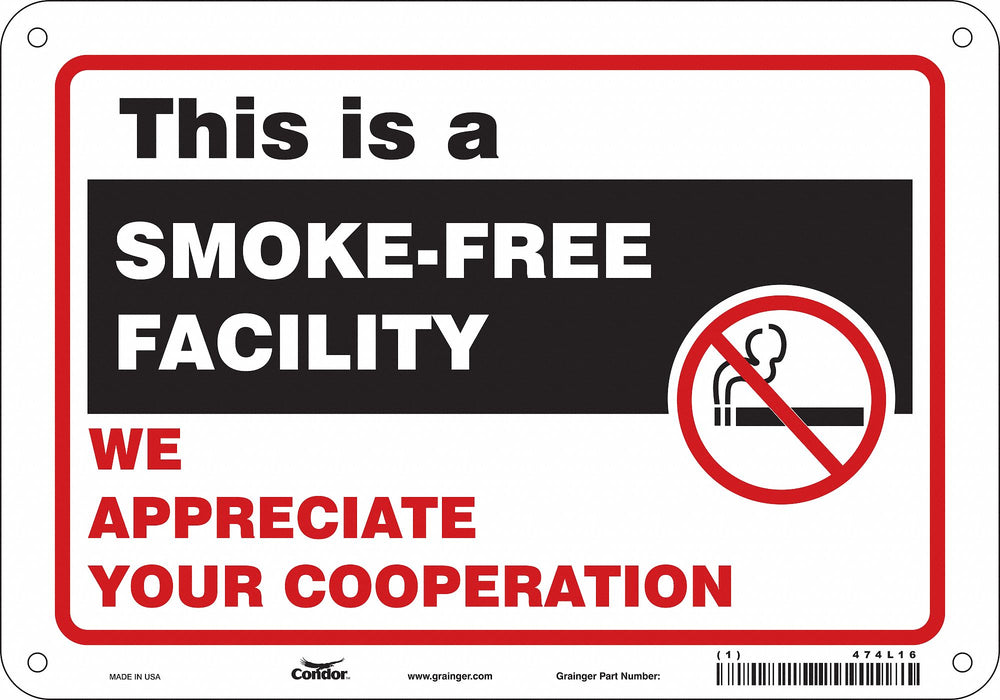 Safety Sign 7 in x 10 in Aluminum