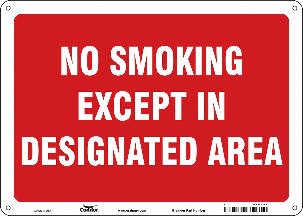 Safety Sign 10 in x 14 in Polyethylene