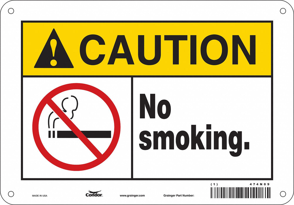K1266 Safety Sign 7 in x 10 in Aluminum