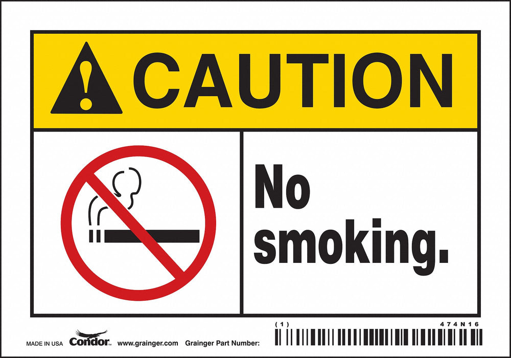 K1266 Safety Sign 3 1/2 inx5 in Vinyl