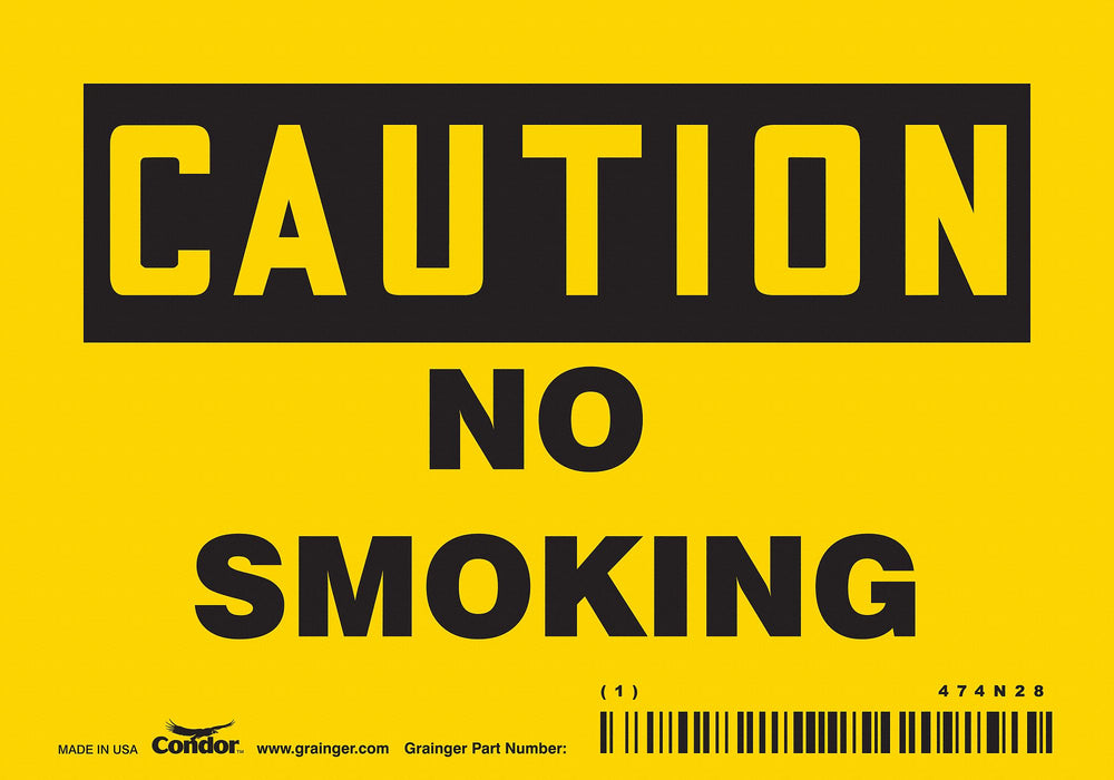 Safety Sign 3.5in x 5in Vinyl
