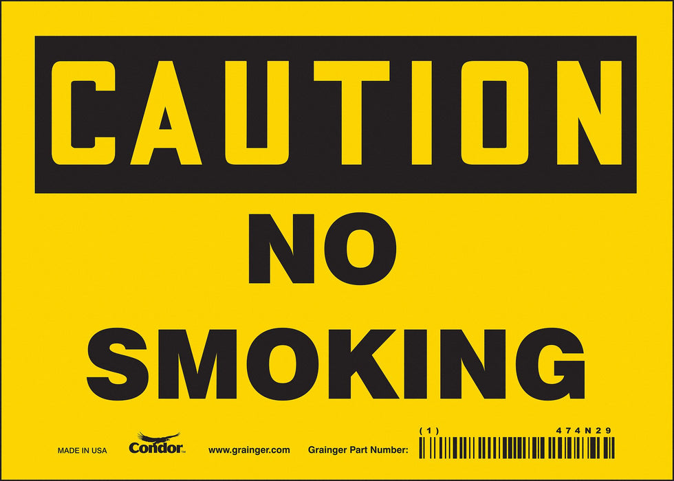 Safety Sign 5 in x 7 in Vinyl