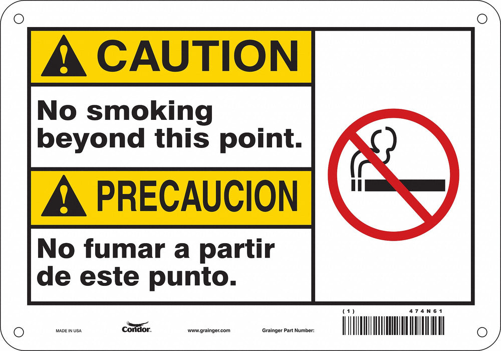 Safety Sign 7 in x 10 in Polyethylene