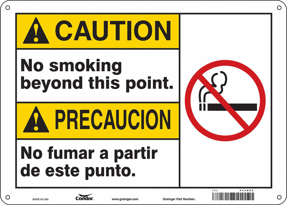 Safety Sign 10 inx14 in Polyethylene