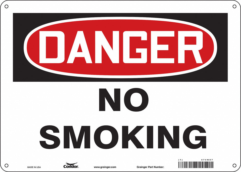 J6937 Safety Sign 10 in x 14 in Polyethylene