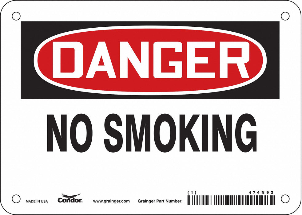 J6937 Safety Sign 5 inx7 in Vinyl