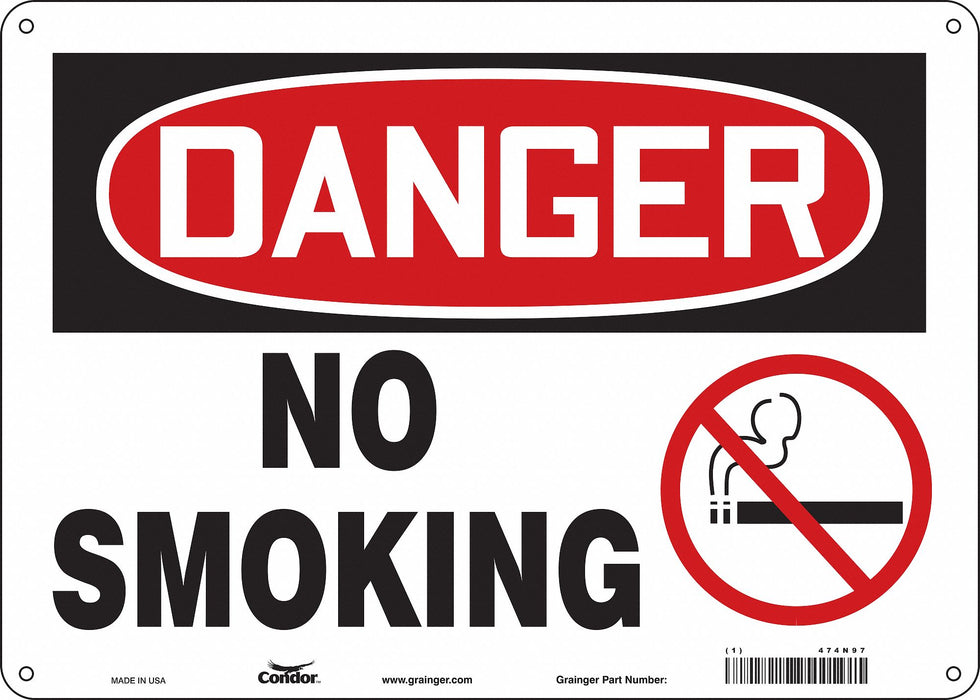 Safety Sign 10 inx14 in Aluminum