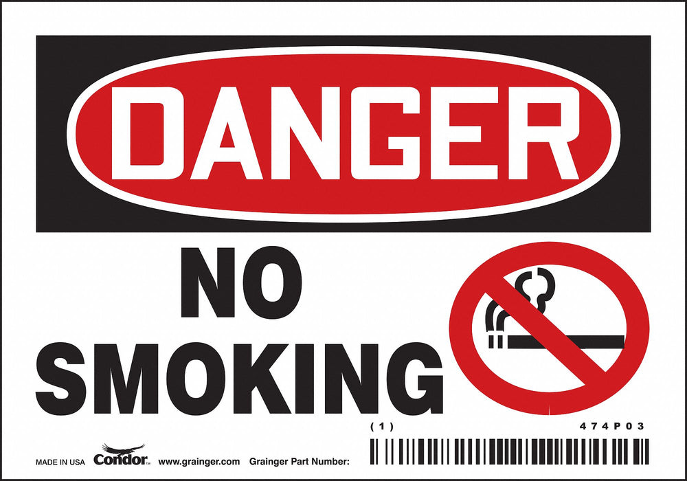 Safety Sign 3 1/2 inx5 in Vinyl