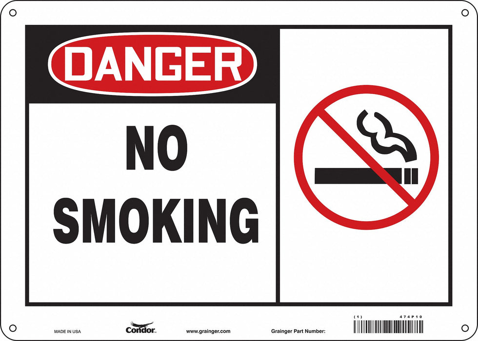Safety Sign 10 in x 14 in Polyethylene