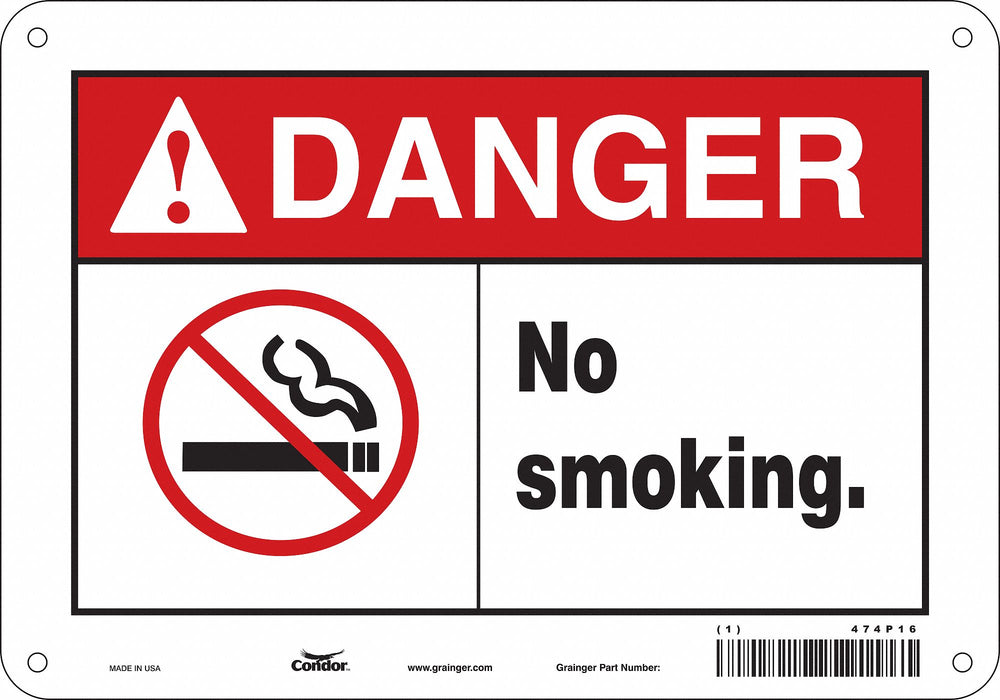Safety Sign 7 in x 10 in Polyethylene