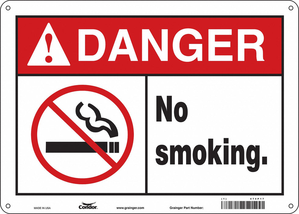 Safety Sign 10 inx14 in Polyethylene