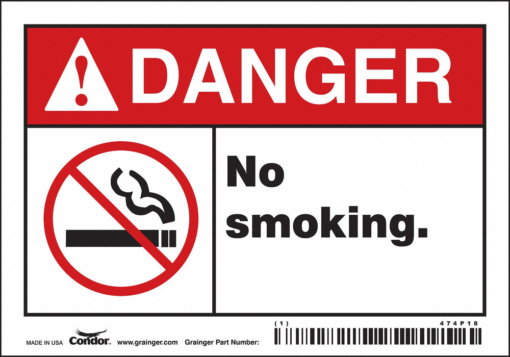 Safety Sign 3 1/2 inx5 in Vinyl