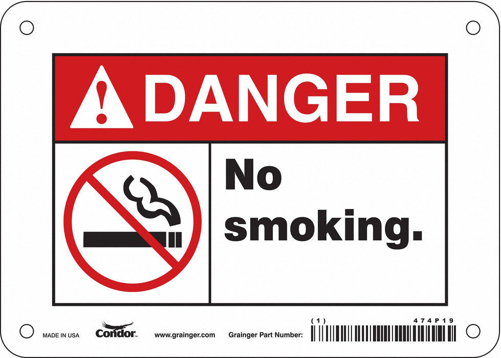 Safety Sign 5 in x 7 in Vinyl