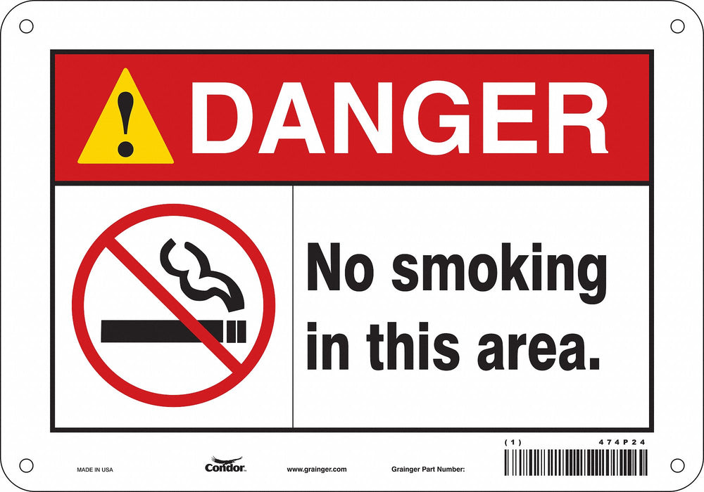 Safety Sign 7 in x 10 in Polyethylene