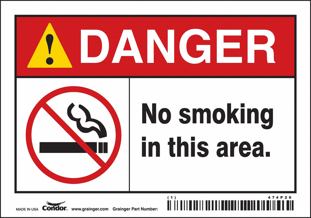Safety Sign 3.5in x 5in Vinyl