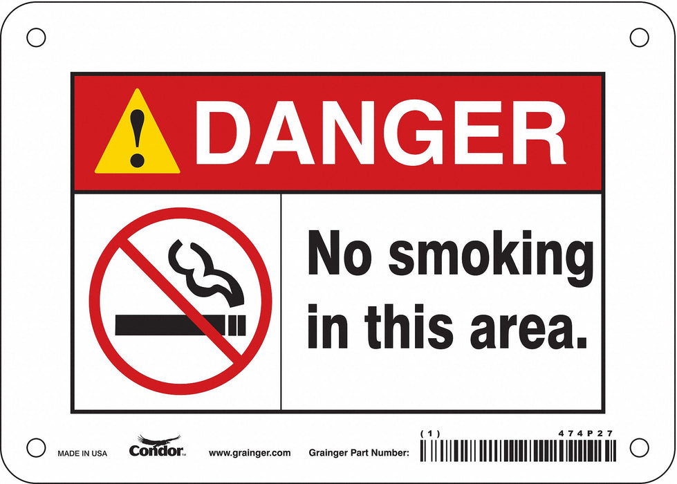 Safety Sign 5 in x 7 in Vinyl