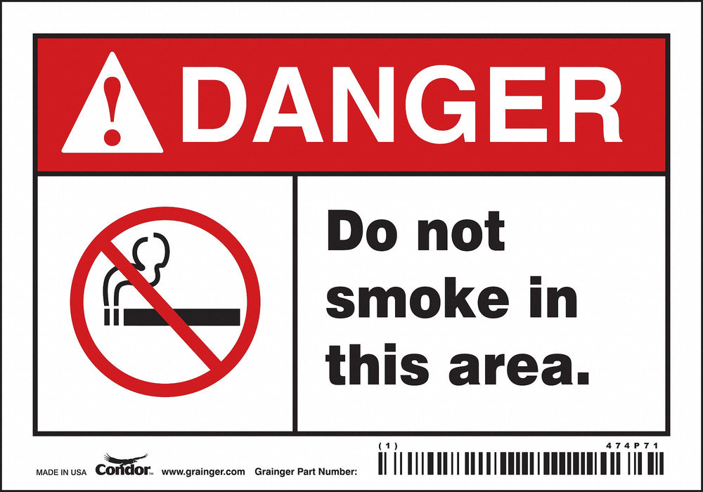 Safety Sign 3.5in x 5in Vinyl