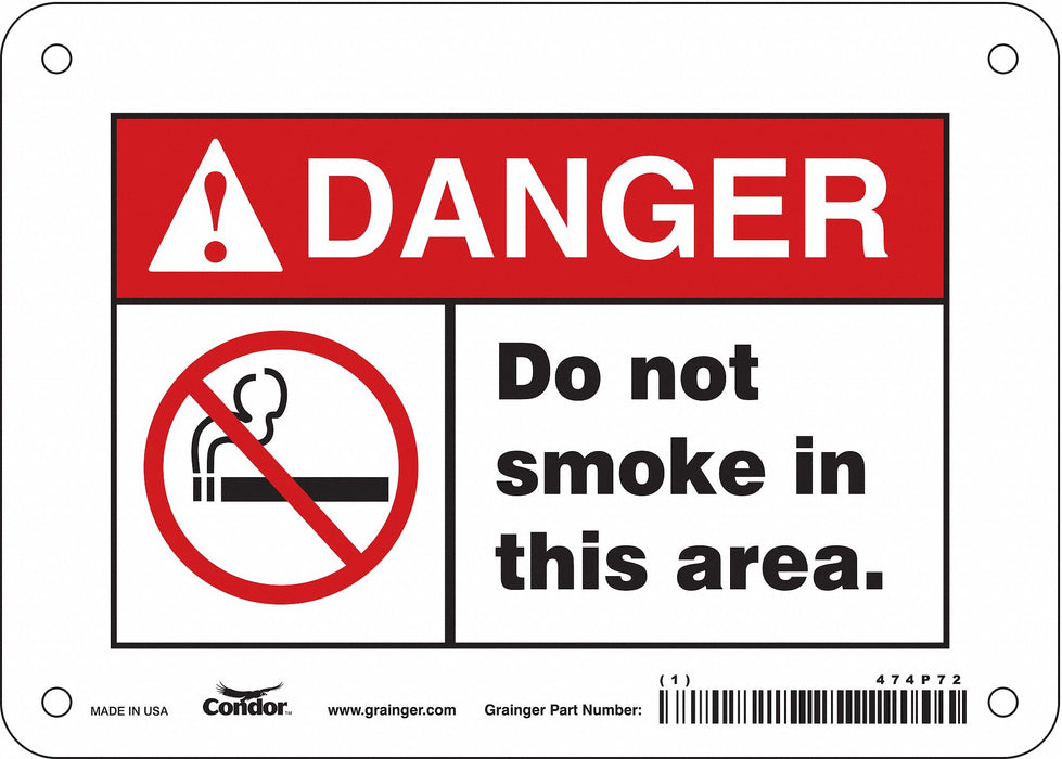 Safety Sign 5 in x 7 in Vinyl
