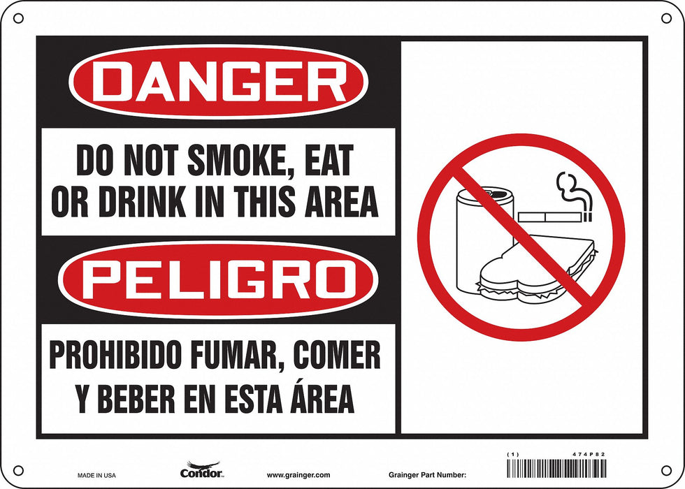 Safety Sign 10 in x 14 in Aluminum