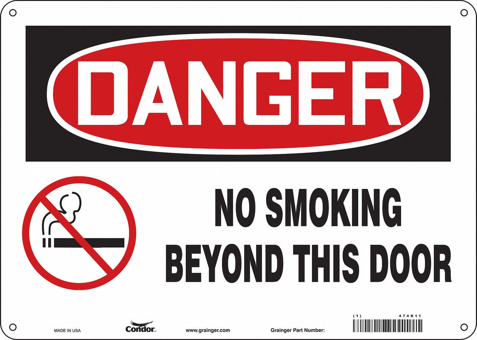 Safety Sign 10 in x 14 in Polyethylene